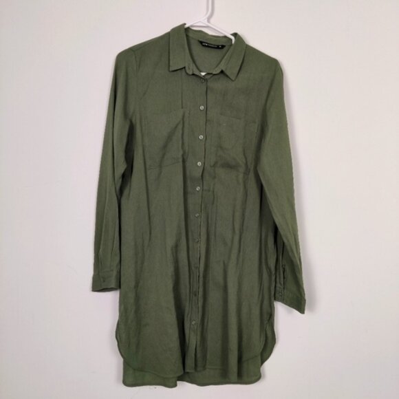 LC Waikiki Modest Women's Button Down Shirt Tunic in Green Size EU 40 Fall - Picture 1 of 11